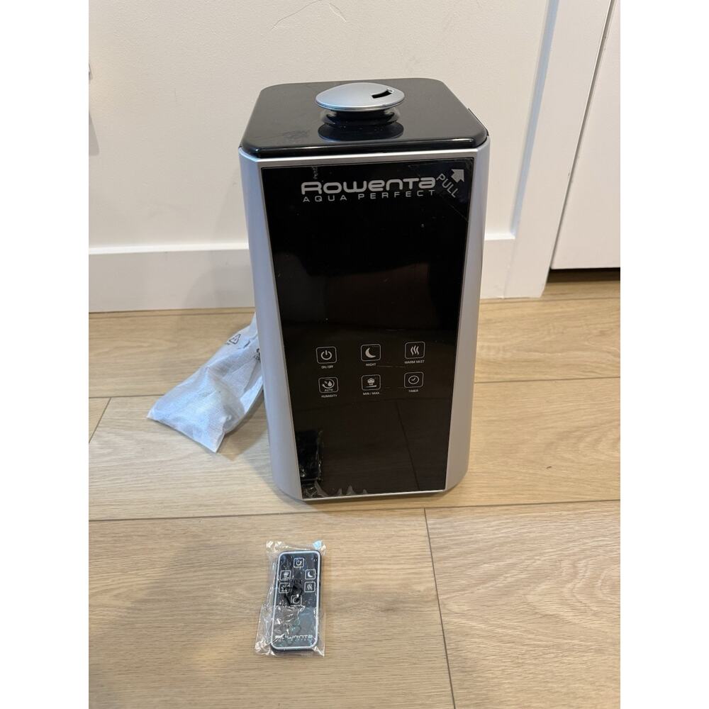 Rowenta HU5230 Aqua Perfect Warm Mist Tabletop Humidifier Black Silver